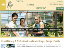 Tablet Screenshot of greenthumbnursery.com